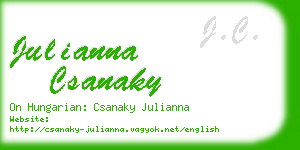 julianna csanaky business card